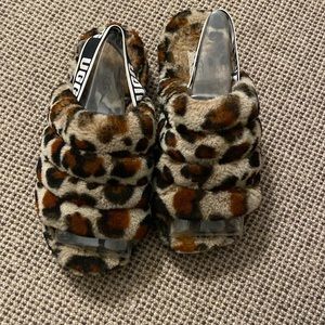 Cheetah print UGG slippers